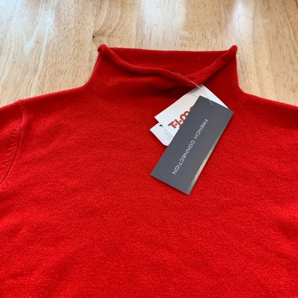 French connection red turtleneck sweater - Picture 6 of 6